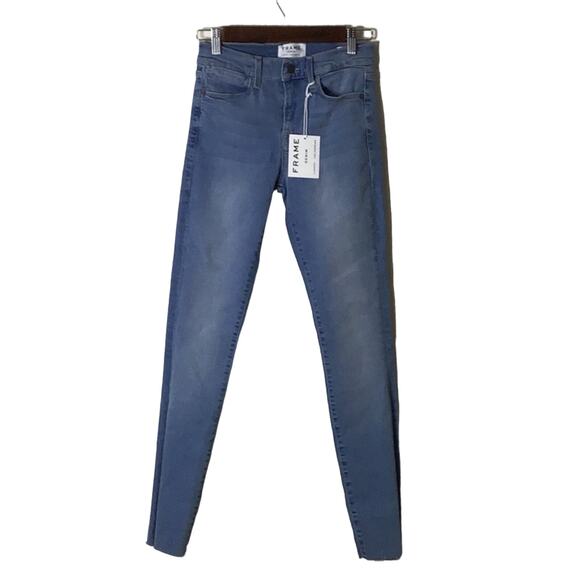 FRAME LE HIGH SKINNY RAW EDGE EUROPA JEANS NWT Size 25 - Picture 2 of 10
